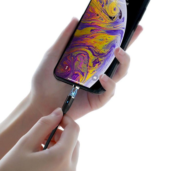 Кабель USB - Lightning магнітний Hoco U76 1,2 м