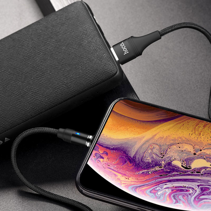 Кабель USB - Lightning магнітний Hoco U76 1,2 м