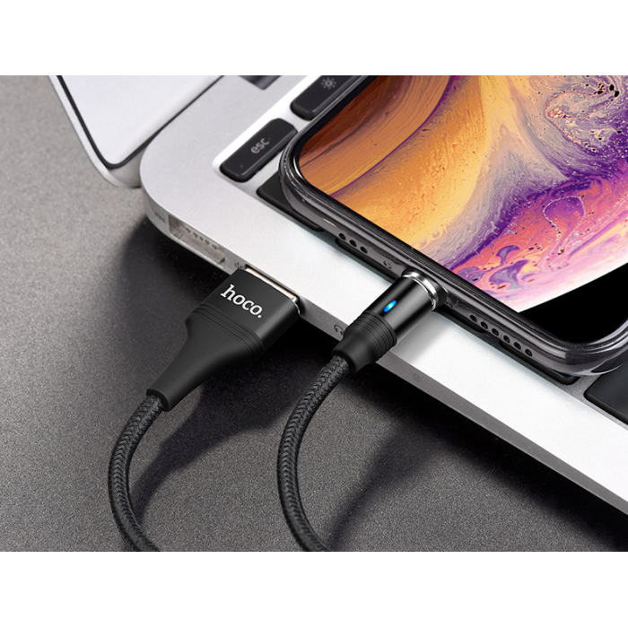 Кабель USB - Lightning магнітний Hoco U76 1,2 м