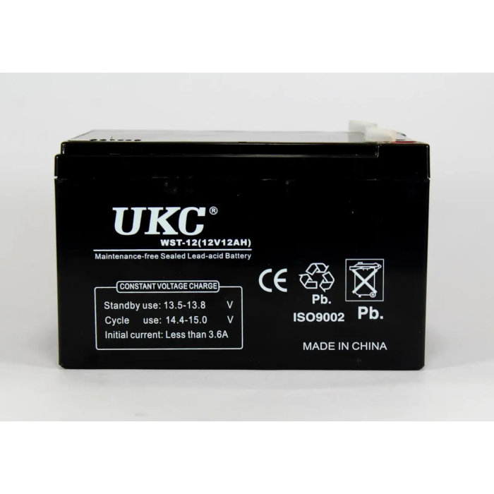 Акумулятор BATTERY 12V 12A UKC акумуляторна батарея 12В герметичний акумулятор
