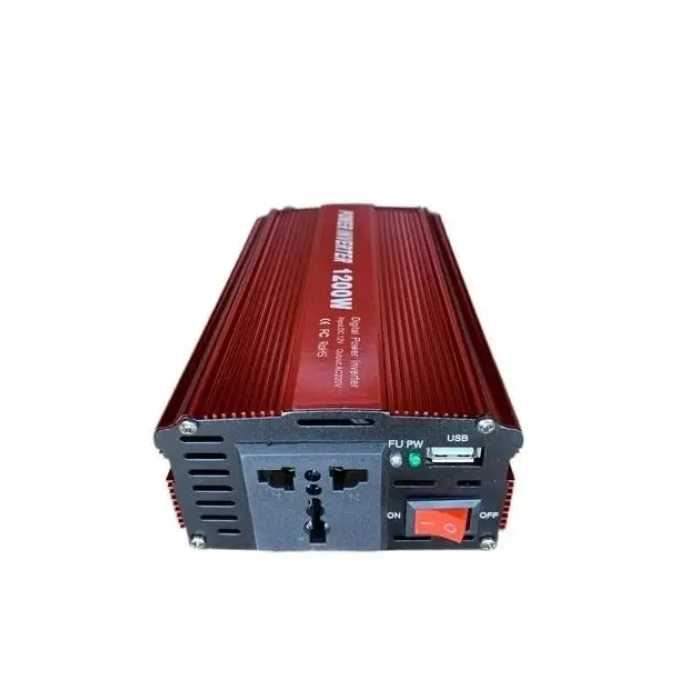 Перетворювач напруги Power Inverter UN-3055 1200W 12V інвертор з активним охолодженням (work 700W)