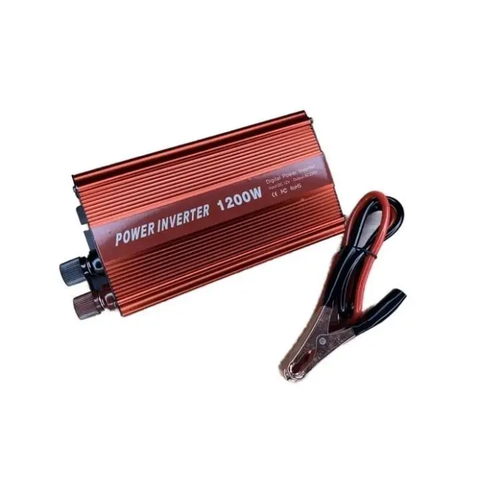 Перетворювач напруги Power Inverter UN-3055 1200W 12V інвертор з активним охолодженням (work 700W)