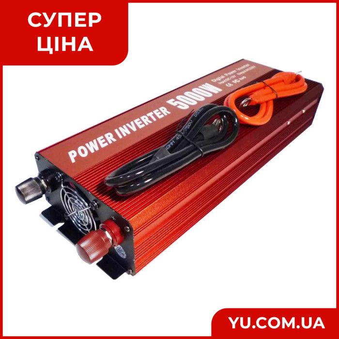 Автомобільний перетворювач напруги інвертор 5000W 12V UN-3061 (work 2200W)