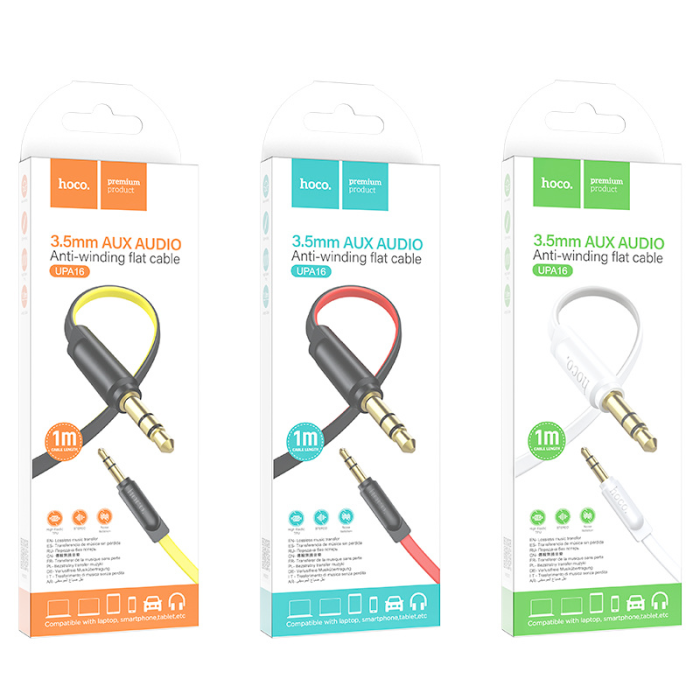 Кабель AUX jack 3,5 мм Hoco audio cable UPA16 1,0 м
