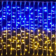Гірлянда штора водоспад "Прапор України" 3,0Х2,0м 320 LED USB гірлянда патріотична жовто-блакитна