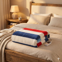 Электропростынь 1,6х0,80 м Warm Too Stripes (полосы, разноцветные) простынь электрическая для прогрева постели