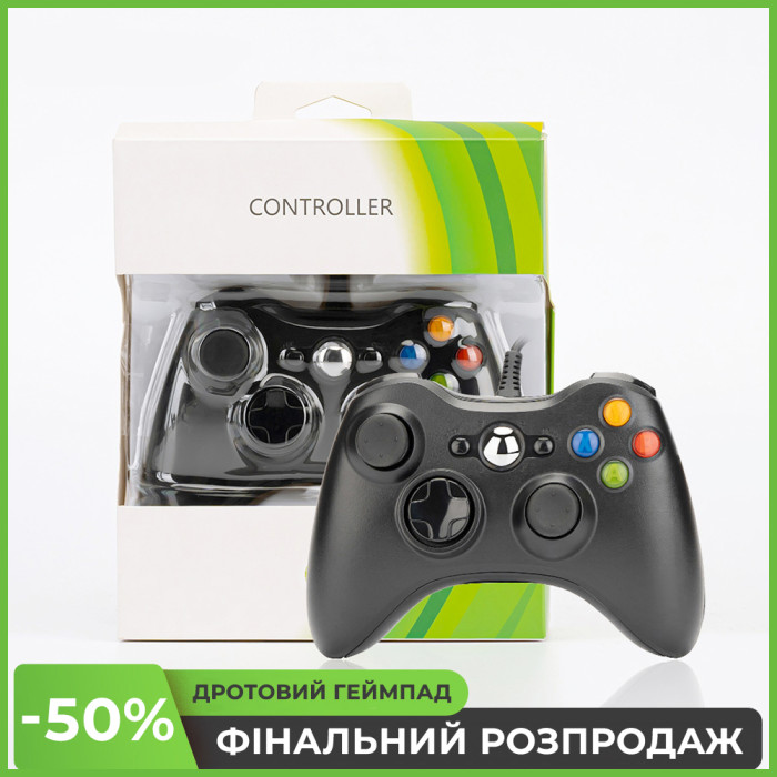 Дротовий геймпад XBOX 360 Wireless Controller ігровий джойстик для PC