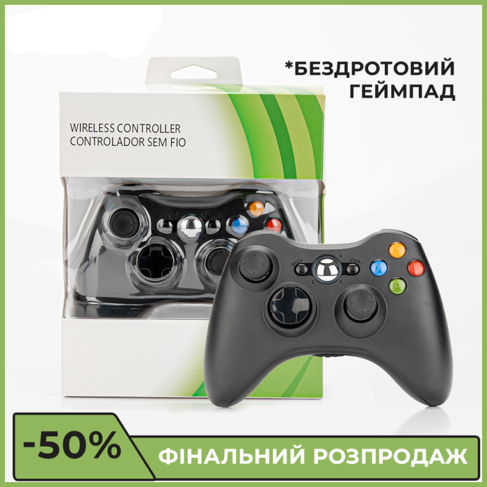 Бездротовий геймпад XBOX 360 Wireless Controller ігровий джойстик для PC