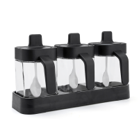 Набір контейнерів для зберігання приправ та спецій Seasoning bottle set XL-730 3 відсіки по 400 мл