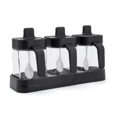 Набор контейнеров для хранения приправ и специй Seasoning bottle set XL-730 3 отсека по 400 мл