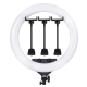 Кольцевая Led Лампа ZB-F348 диаметром 45 см + Пульт ДУ (+3 крепления для телефона) для блогера селфи фотографа визажиста
