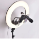 Кольцевая Led Лампа ZB-F348 диаметром 45 см + Пульт ДУ (+3 крепления для телефона) для блогера селфи фотографа визажиста