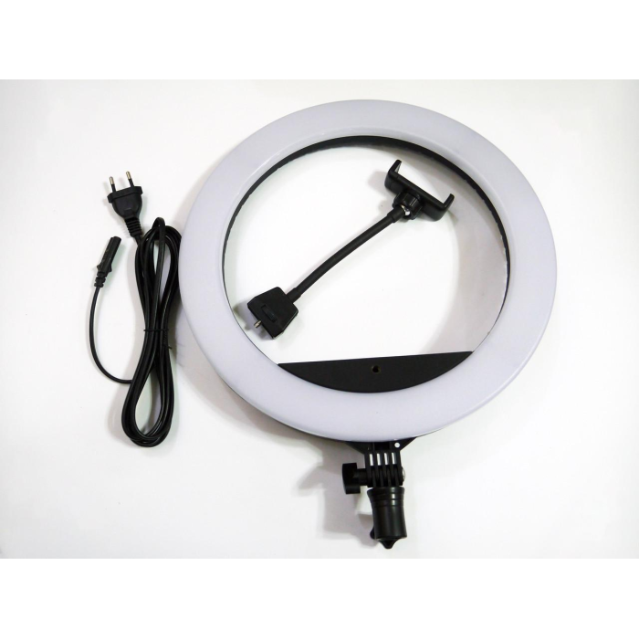 Кільцева світлодіодна лампа RING LIGHT ZB-R14 з 1 тримачем телефону + сумка, діаметр 35 см