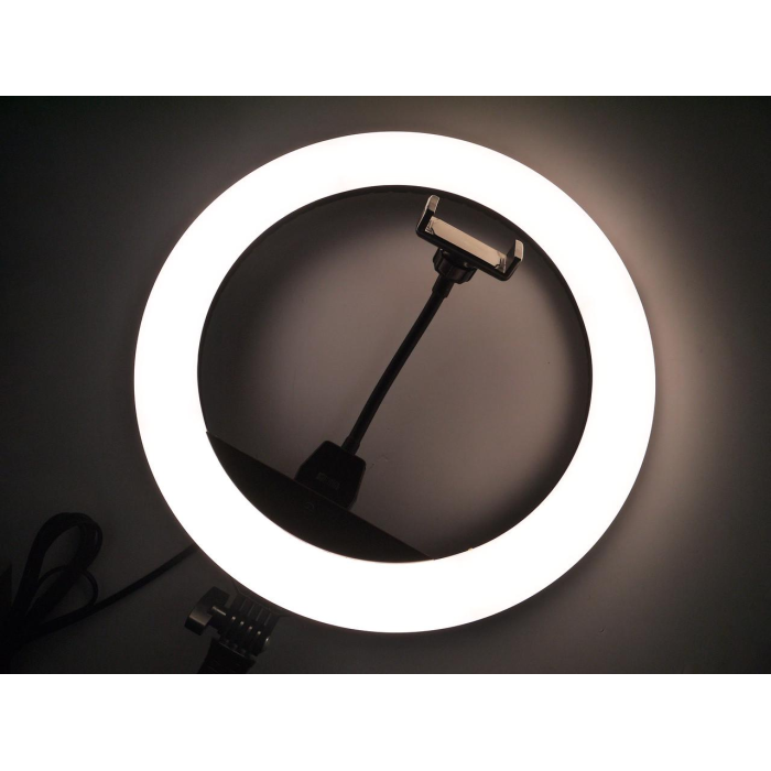 Кільцева світлодіодна лампа RING LIGHT ZB-R14 з 1 тримачем телефону + сумка, діаметр 35 см