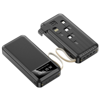 Повербанк Power Bank ZHY-489 20000mAh с кабелями и фонариком
