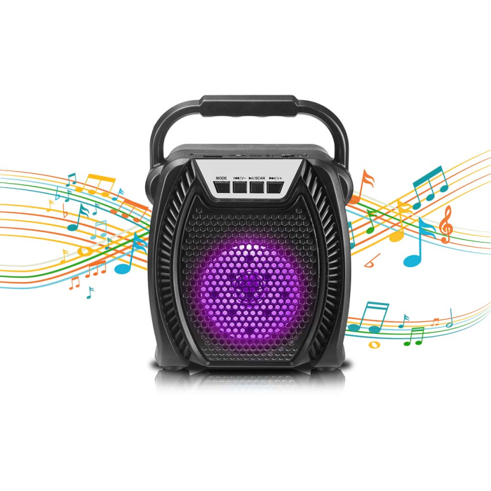 Колонка мини-чемодан ZQS-1411 c USB, SD, FM, Bluetooth, светомузыкой