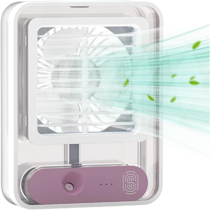 Настільний зволожувач повітря з вентилятором LED-підсвічуванням та USB-заряджанням [39]