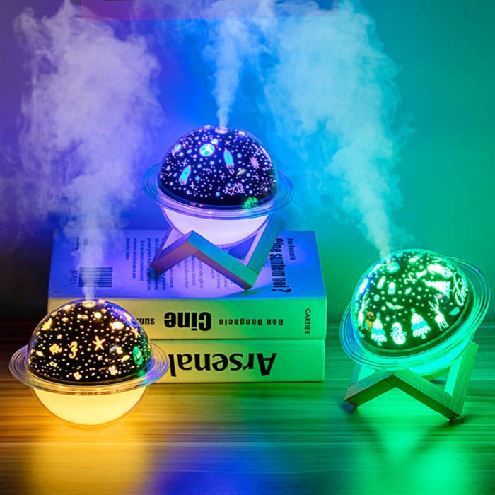 Проекционный увлажнитель воздуха звездное небо 250мл - проектор RGB ночник светильник