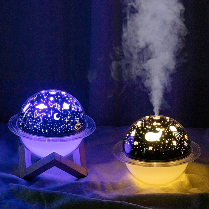 Проекционный увлажнитель воздуха звездное небо 250мл - проектор RGB ночник светильник