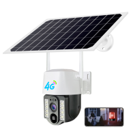 Уличная автономная поворотная камера v380pro 4G 4 мп SIM ip на аккумуляторах с солнечной панелью