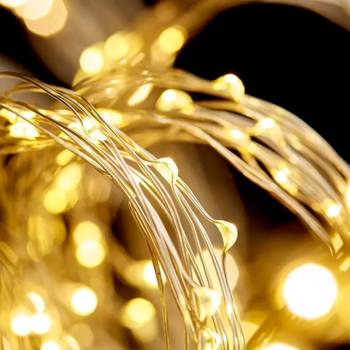 Гірлянда мідний дріт Кінський хвіст 2м 200LED Теплий