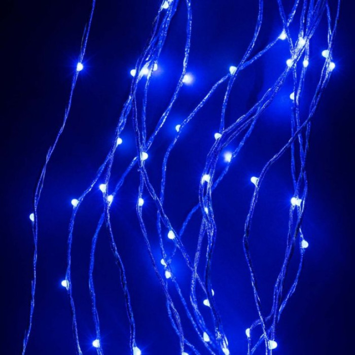Гірлянда мідний дріт Кінський хвіст 5м 500LED Синій