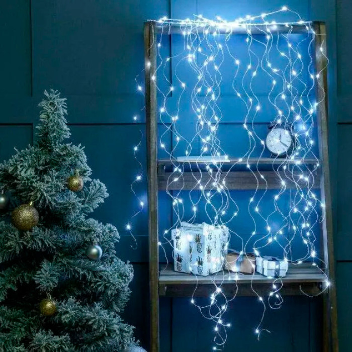 Гірлянда мідний дріт Кінський хвіст 5м 500LED Білий