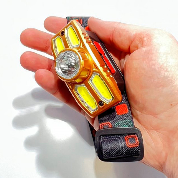 Маленький налобный фонарик с аккумулятором и USB зарядкой HX-209 XPE+COB