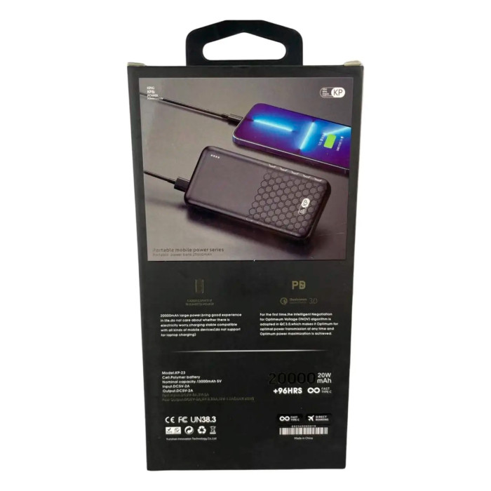 Потужний Powerbank 20000мАч KP KP-23