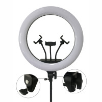 Кольцевая Led Лампа ZB-F348 диаметром 45 см + Пульт ДУ (+3 крепления для телефона) для блогера селфи фотографа визажиста