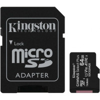 Карта пам'яті 64GB Class 10 + SD-adapter