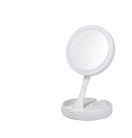 Кругле дзеркало для макіяжу з підсвічуванням Led mirror My Fold Away