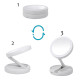 Кругле дзеркало для макіяжу з підсвічуванням Led mirror My Fold Away