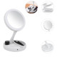 Кругле дзеркало для макіяжу з підсвічуванням Led mirror My Fold Away