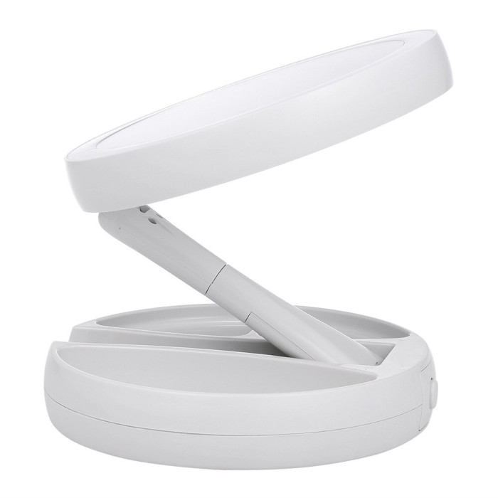 Кругле дзеркало для макіяжу з підсвічуванням Led mirror My Fold Away