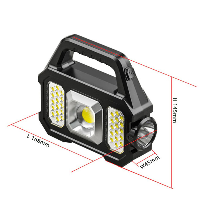 Акумуляторний LED ліхтар із сонячною панеллю YD 2205