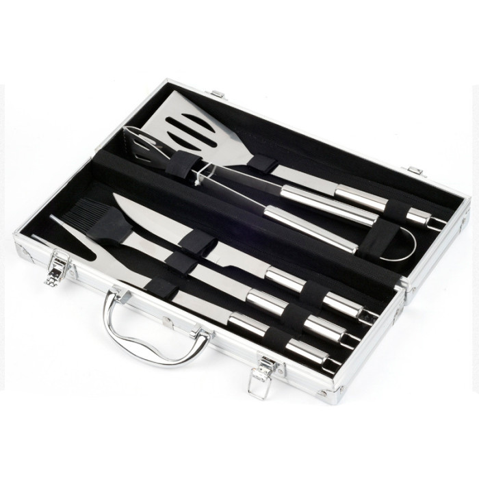 Набор для мангала BBQ Tools Set AL-5 в алюминиевом кейсе 37х13х7см