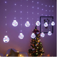 Гірлянда Xmas мікс 4 види 200L W-1 Copper curtain ball lamp (3M*1.5M) (Холодний Білий)