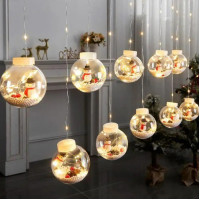 Гирлянда Xmas микс 4 вида 200L WW-1 Copper curtain ball lamp (3M*1.5M) (Теплый Белый)