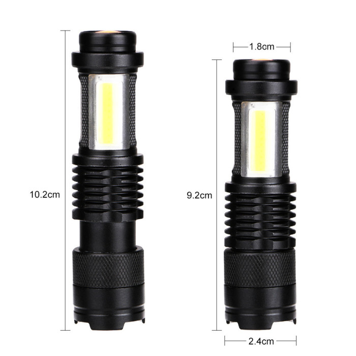 Компактний ручний ліхтарик з бічним світлом BL-525-XPE+COB