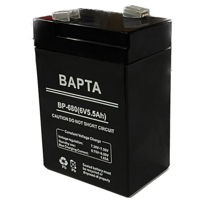 Потужна акумуляторна батарея 6В 5,5Ач BAPTA BP-680