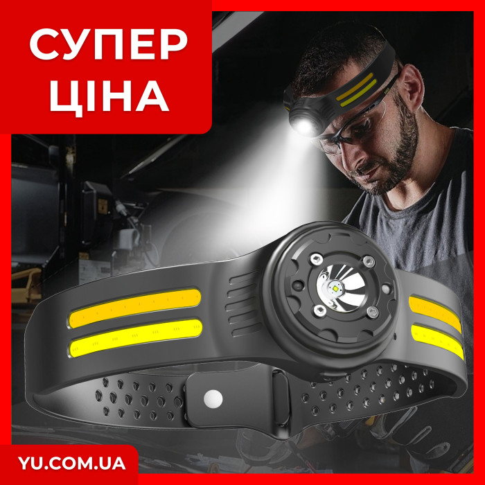Ліхтар налобний Type-C із сенсорним датчиком Bailong BL-T134