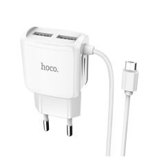 Зарядний пристрій HOCO USB Charger Double Micro Cable C59A