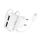 Зарядний пристрій HOCO USB Charger Double Micro Cable C59A