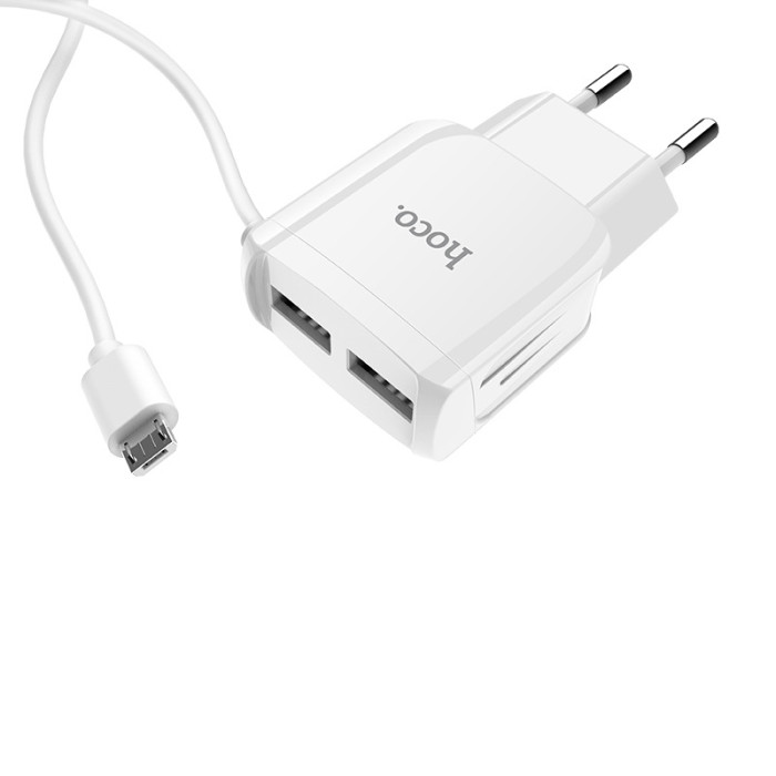 Зарядний пристрій HOCO USB Charger Double Micro Cable C59A