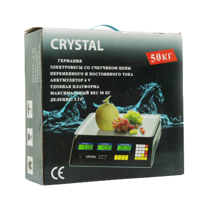 Торговельні ваги CRYSTAL CR-50 (до 50 кг)