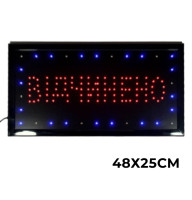 Світлодіодна торгова вивіска "ВІДЧИНЕНО" Contour LED (розмір 48х25см)