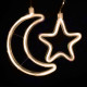Гірлянда штора "Місяць і Зірки" від мережі 9шт. Copper curtain ball lamp Xmas 9WW-1 (3M*0.7M) (Теплий-білий)