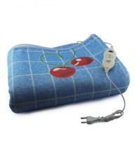 Тепле електропростирадло з підігрівом Electric Blanket 150х180см (у клітинку, Вишні)