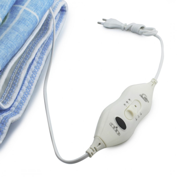 Тепле електропростирадло з підігрівом Electric Blanket 150х180см (у клітинку, Вишні)